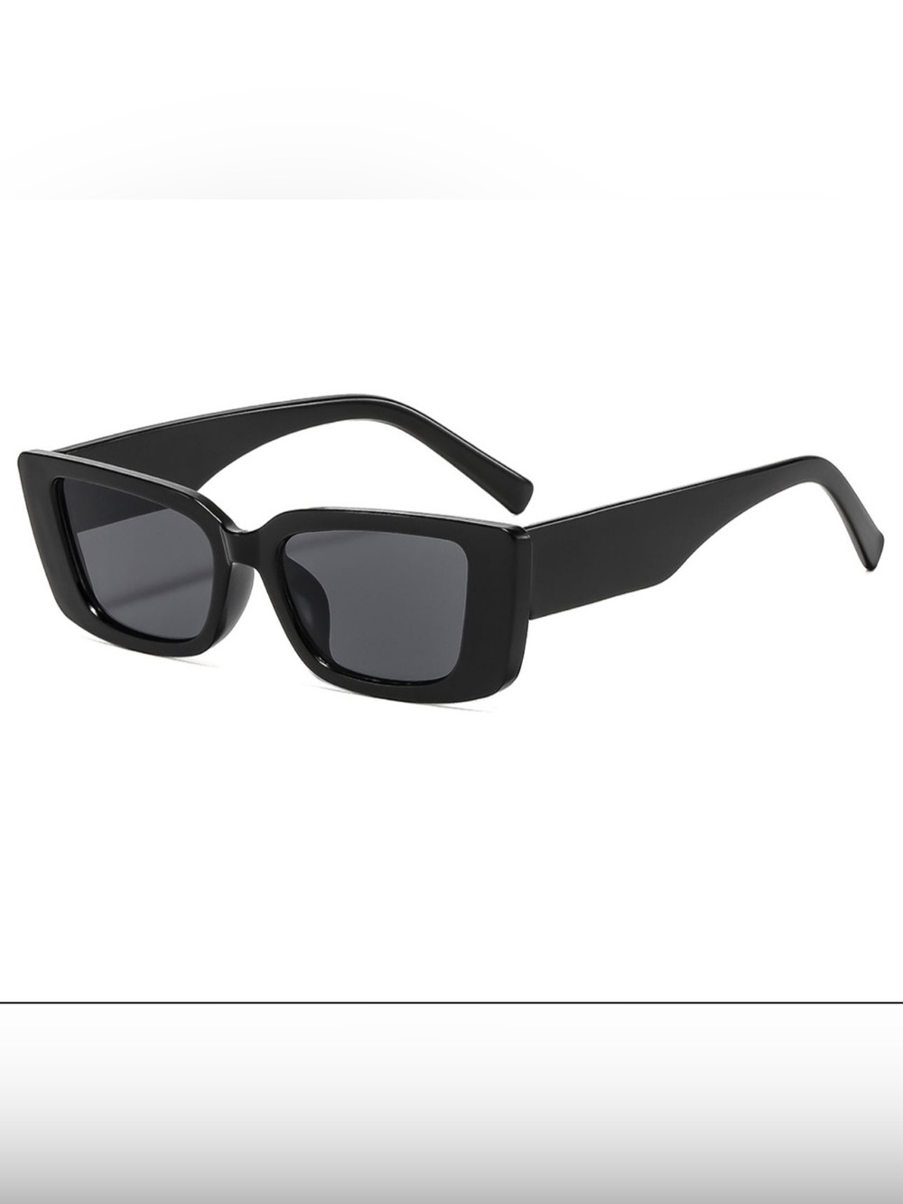 Black Rectangular Women's Sunglasses